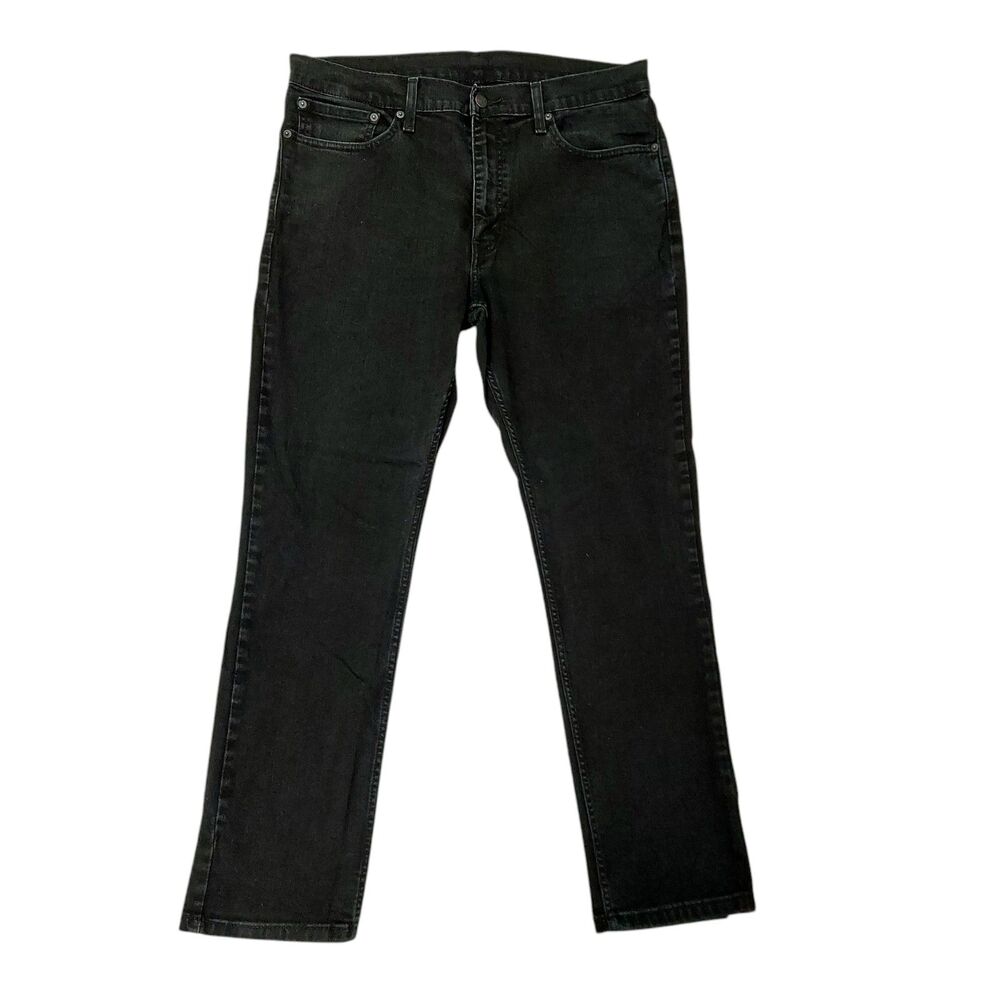 Levi's Slim Fit Jeans Mens 36x30 Black High Rise Straight Casual Riding